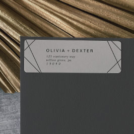 Modern Geometric | Gray Return Address Label