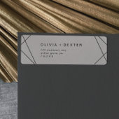 Modern Geometric | Gray Return Address Label
