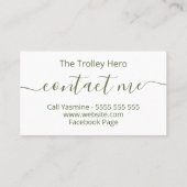 Modern Geometric Greenery Personal Shopper Visitekaartje (Achterkant)