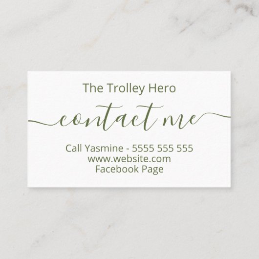 Modern Geometric Greenery Personal Shopper Visitekaartje (Achterkant)