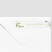 Modern Geometric Greenery Wedding Return Address