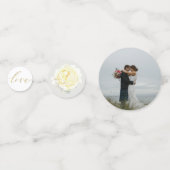 Modern Geometric Greenery Wedding Table Confetti (Achterkanten)