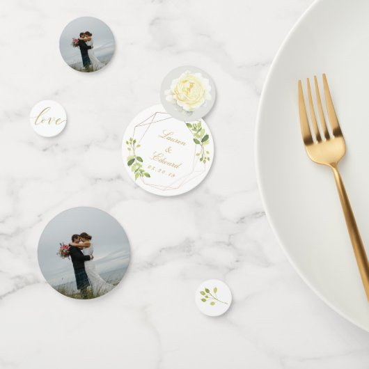 Modern Geometric Greenery Wedding Table Confetti (Groep)