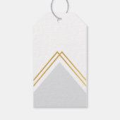 Modern Geometric Grey Congrats Cadeaulabel (Achterkant)