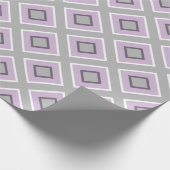 Modern Geometric Grey Lavender Paars Pattern Cadeaupapier (Hoek)