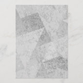 Modern Geometric Grey Marble Black Wedding Menu (Achterkant)