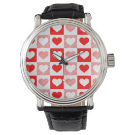 Modern Geometric Hearts Wrist Watch Horloge