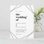 Modern Geometric het huwelijk van Kaart (Staand voorkant)