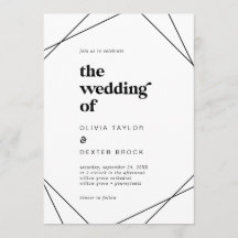 Modern Geometric het huwelijk van