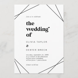 Modern Geometric het huwelijk van Kaart