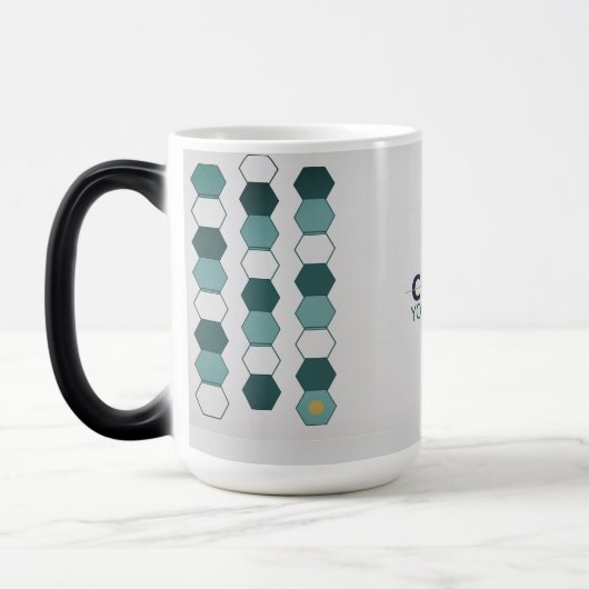 Modern Geometric Hexagon Pattern Mug Magische Mok (Links)