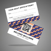 Modern Geometric Interlocking Pattern Afsprakenkaartje