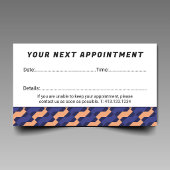 Modern Geometric Interlocking Pattern Afsprakenkaartje