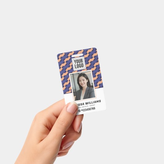 Modern Geometric Interlocking Pattern  Badge (Handheld)