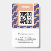 Modern Geometric Interlocking Pattern Badge (Achterkant)