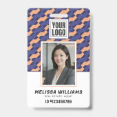 Modern Geometric Interlocking Pattern Badge (Voorzijde)