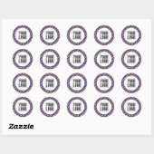Modern Geometric Interlocking Pattern Branding Ronde Sticker (Vel)