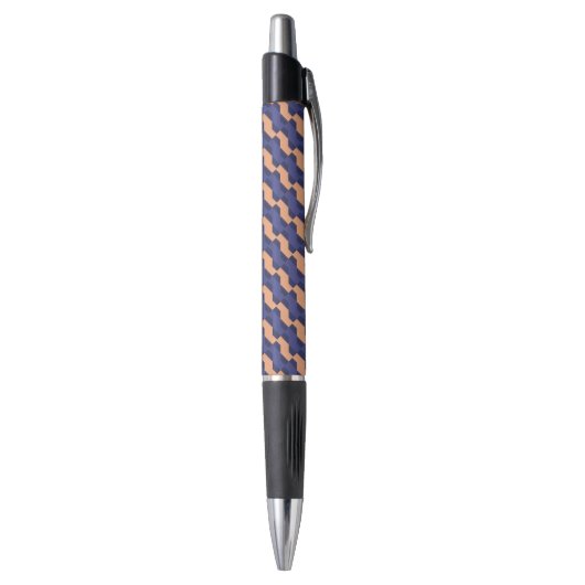Modern Geometric Interlocking Pattern Custom Pen (Achterkant (Verticaal))