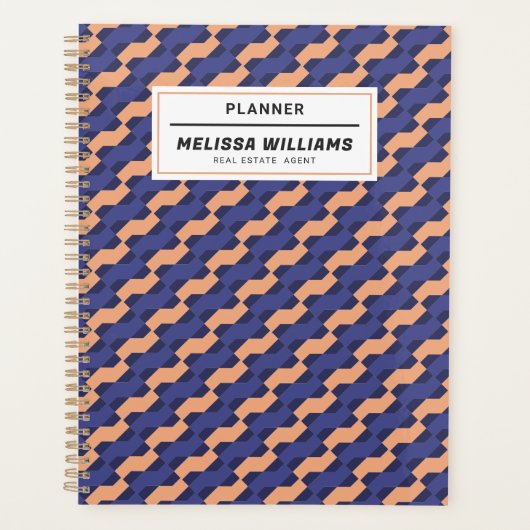 Modern Geometric Interlocking Pattern Daily Planner (Voorkant)