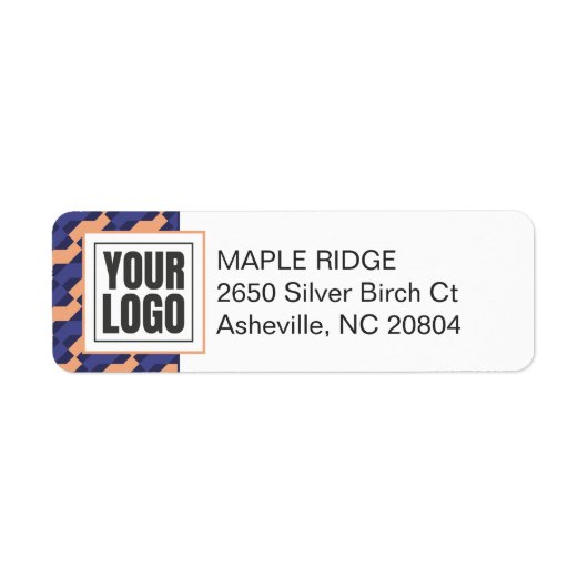 Modern Geometric Interlocking Pattern  Etiket (Voorkant)