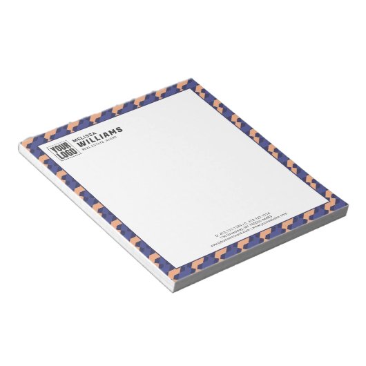 Modern Geometric Interlocking Pattern  Notitieblok (Schuin)