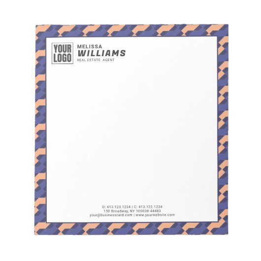 Modern Geometric Interlocking Pattern Notitieblok (Voorkant)