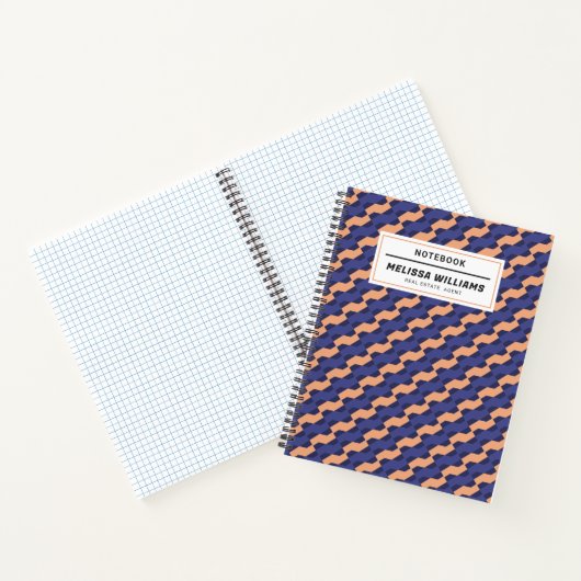 Modern Geometric Interlocking Pattern  Notitieboek (Binnen)