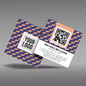 Modern Geometric Interlocking Pattern Square Vierkante Visitekaartje