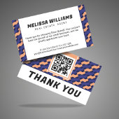 Modern Geometric Interlocking Pattern Thank You Informatiekaartje