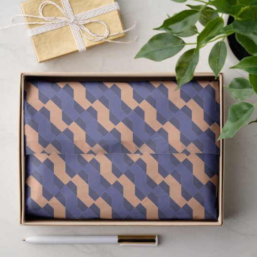 Modern Geometric Interlocking Pattern Tissuepapier (Geschenk)