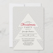 Modern Geometric KerstGreen Holiday Party Inv Kaart (Voorkant)