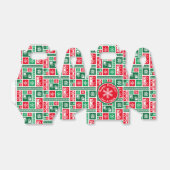 Modern Geometric Kerstsnowflakes Patroon Bedankdoosjes (Uitgevouwen)