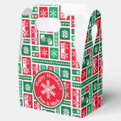 Modern Geometric Kerstsnowflakes Patroon Bedankdoosjes (Geopend)