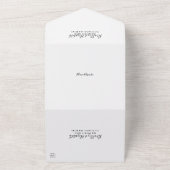 Modern Geometric Lights Navy Blue Wedding All In One Uitnodiging (Buitenkant)