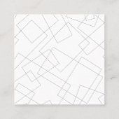 Modern Geometric Line Art Korting Coupon Kaart wit (Achterkant)
