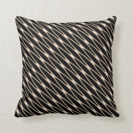 Modern Geometric Lines Pattern Black and White Kussen
