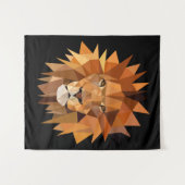 Modern Geometric Lion Face Wandkleed (Voorkant (horizontaal))