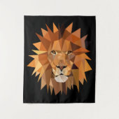 Modern Geometric Lion Face Wandkleed (Voorkant)