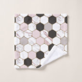 Modern Geometric Marble Hexagon Pattern Bad Handdoek (Wasdoekje)