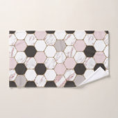 Modern Geometric Marble Hexagon Pattern Bad Handdoek (Handdoek)