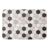 Modern Geometric Marble Hexagon Pattern Badmat (Voorkant)