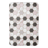 Modern Geometric Marble Hexagon Pattern Badmat (Voorkant Verticaal)