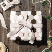 Modern Geometric Marble Hexagon Pattern Cadeaupapier