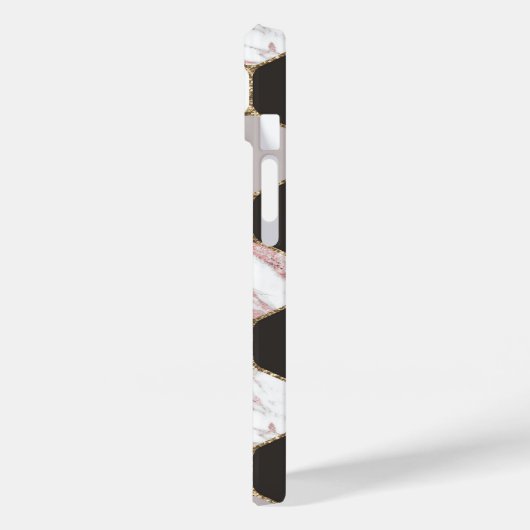 Modern Geometric Marble Hexagon Pattern Case-Mate iPhone Case (Achterkant / Links)