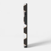 Modern Geometric Marble Hexagon Pattern iPhone Hoesje (Linkerkant)