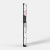 Modern Geometric Marble Hexagon Pattern iPhone Hoesje (Rechterkant)
