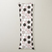 Modern Geometric Marble Hexagon Pattern Lichaamskussen (Voorkant Verticaal)