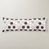 Modern Geometric Marble Hexagon Pattern Lichaamskussen (Voorkant)