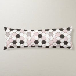 Modern Geometric Marble Hexagon Pattern Lichaamskussen