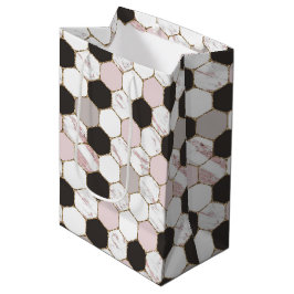 Modern Geometric Marble Hexagon Pattern Medium Cadeauzakje